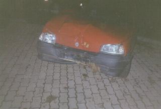 ... und dann wurde Winter und die Straen vereist !  (Mein schner Clio, gecrasht im Januar 1995)